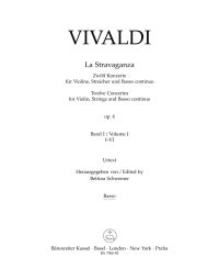 La Stravaganza Op.4 Volume 1 (Nos 1-6) (Cello/Bass)