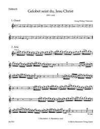 Gelobet seist du, Jesu Christ - We Praise Your Name (TVWV 1:612) (Violin II)
