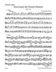 Nun komm der Heiden Heiland - Come Now, O Lord And Saviour (TVWV 1:1174) (Cello/Bass)