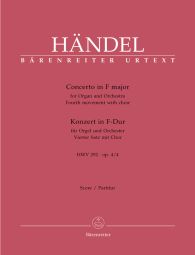 Concerto for Organ Op.4 No.4 in F major: Choral 4th Movement (HWV 292) Full Score
