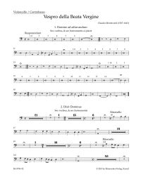 Vespers 1610, Vespro della Beata Vergine Cello/Bass