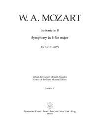 Symphony in B-flat major (K.Anh.214 - K.45b) (Violin II)