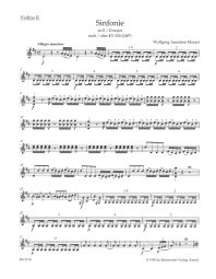 Symphony in D (K.250 K.248b) after the Serenade K.250 (Violin II)