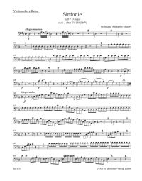 Symphony in D major based on the Serenade K.250 (248b) (Cello/Bass)