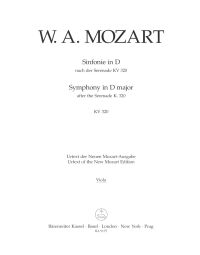 Symphony in D major based on the Serenade K.320 (Viola)