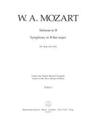 Symphony in B flat major (K.Anh.216 K.74g) (Violin I)