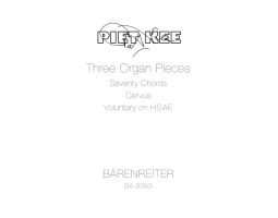 Three Organ Pieces