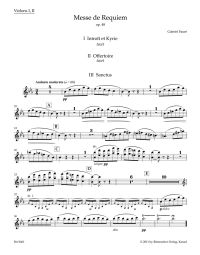 Requiem Op.48 (full orchestral version 1900) (Violin I/II)