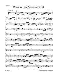 Ascension Oratorio (BWV 11) (Violin II)