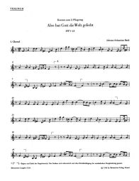 Cantata No.68: Also hat Gott die Welt geliebt (BWV 68) (Violin II)