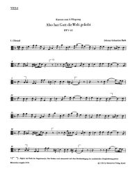 Cantata No.68: Also hat Gott die Welt geliebt (BWV 68) (Viola)