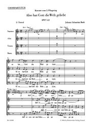 Cantata No.68: Also hat Gott die Welt geliebt (BWV 68) (Choral Score)