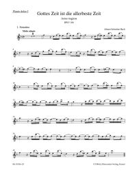 Cantata No.106 Gottes Zeit ist die allerbeste Zeit "Actus tragicus" (BWV 106) (Treble Recorder I)