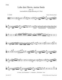 Cantata No.143 Lobe den Herrn, meine Seele (BWV 143) (Viola)