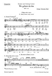 Cantata No.166 Wo gehest du hin? (BWV 166) (Choral Score)