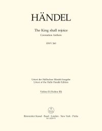 The King Shall Rejoice (HWV 260) Coronation Anthem  (Violin II)