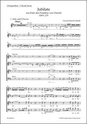 Utrecht Jubilate (HWV 279) (Choral Score)