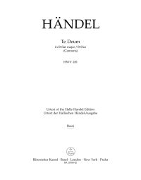 Te Deum in B-flat major (HWV 281) (Cannons) (Cello/Bass)