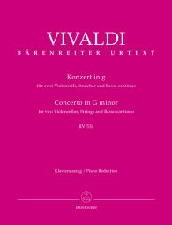 Concerto for two Violoncellos, Strings and Basso continuo in G minor RV 531 (2 Cellos & Piano)