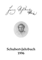 Schubert Jahrbuch 1996