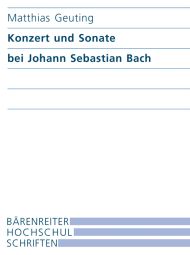 Konzert und Sonate bei J.S. Bach