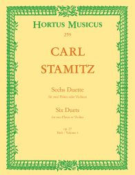 Six Duets for two Flutes or Violins Op.27 Volume I (Playing Score)
