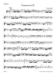 Concerto for Flute in D major RV783 (Violin II)