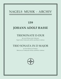 Trio Sonata in D major for 2 Flutes and Basso continuo (Score & Parts)