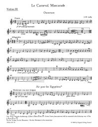 Le Carnaval Mascarade (Violin III instead of Viola)