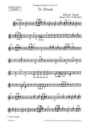 Te Deum First setting of 1760. Trumpets