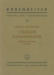 Lyric Chamber Music for Clarinet, Violin & Viola (Study Score)