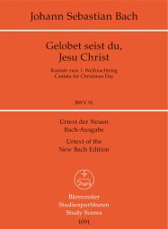 Cantata No.91 Gelobet seist du, Jesu Christ (BWV 91) (Study Score)
