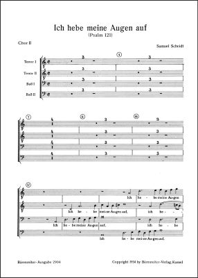 Ich hebe meine Augen auf zu den Bergen (Choral Score II - Male Chorus)