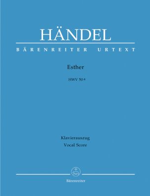 Esther (HWV 50a) (1st Version 1720) (Vocal Score)