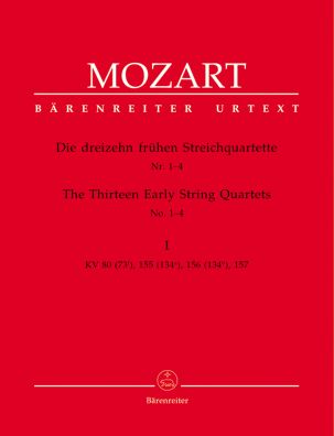 Thirteen Early String Quartets Volume 1 Nos 1-4