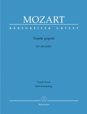 Venite populi in D major (K.260) (Vocal Score)