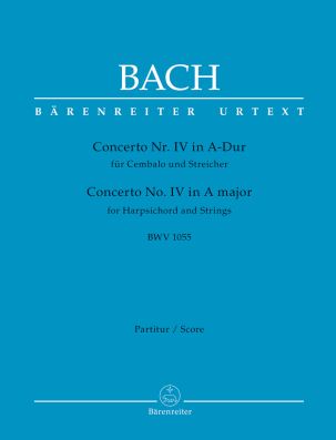 Concerto for Harpsichord No.4 in A major (BWV 1055) (Full Score, paperback)