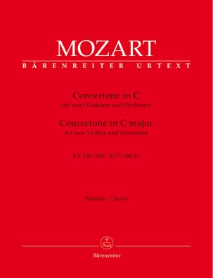 Concertone for two Violins in C major (K.190) (Full Score)