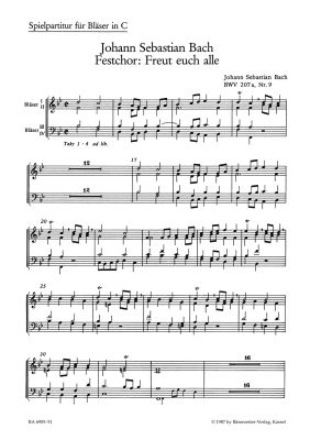 Freut euch alle (BWV 207a/9) (Brass Score in C)