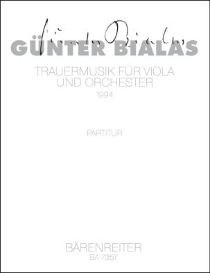 Trauermusik Viola solo and Orchestra (Full Score, paperback)