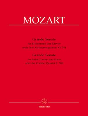 Clarinet Quintet in A (K.581) arranged for Clarinet in B-flat & Piano