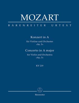 Concerto for Violin No.5 in A major (K.219) (Study Score)