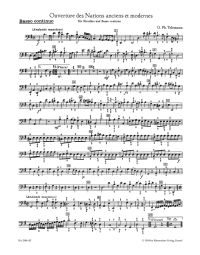 Overture Des Nations Anciens et Modernes (TWV 55: G4) Cello/Double Bass