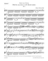 Cantata No.6: Bleib bei uns, denn es will Abend (BWV 6) (Violin II)