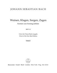 Cantata No.12: Weinen, Klagen, Sorgen, Zagen (BWV 12) (Viola II)