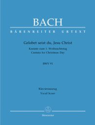 Cantata No.91 Gelobet seist du, Jesu Christ (BWV 91) (Vocal Score)