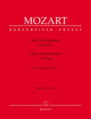 Three Divertimenti for Strings (K.136-138) (Full Score)