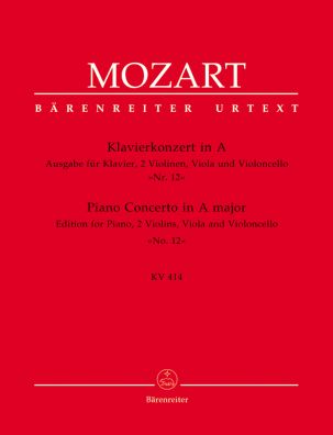 Concerto for Piano No.12 in A major (K.414) (Chamber Edition, Score & Parts)
