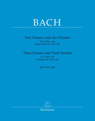 Three Sonatas and Three Partitas for Violin solo BWV 1001–1006 arranged for Viola solo