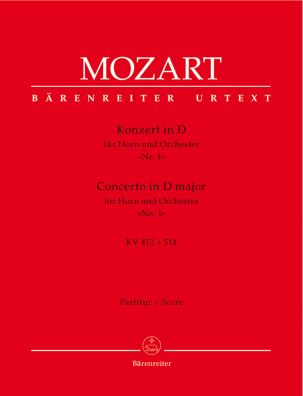 Concerto for Horn No.1 in D major (K.412 + K.514) (Full Score)
